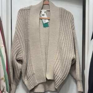H&M Taupe Knit Cardigan